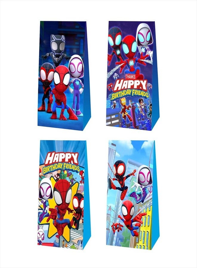 BNFUO 12pcs Spider and Friends Birthday Party Gift Bags Goodie Bags,Spider and Friends Party Supplies for Kids Birthday Decorations - Image 1